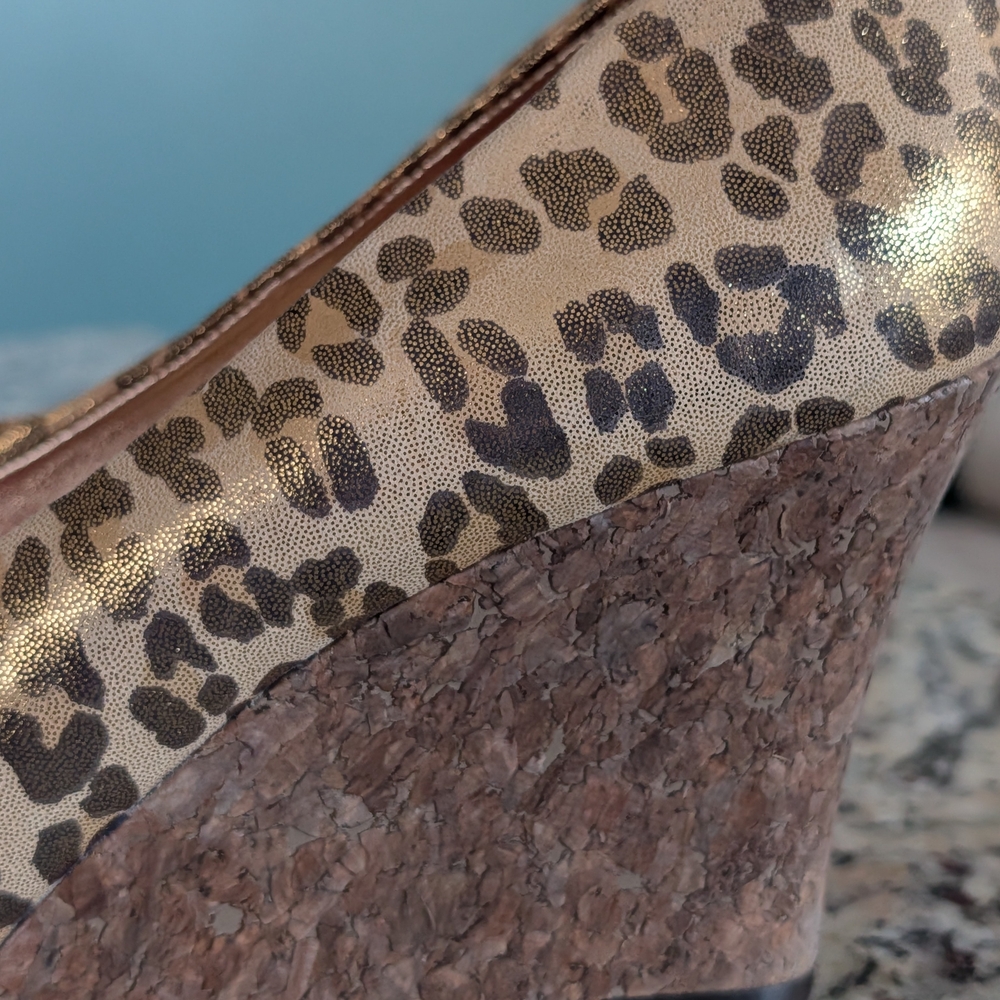 Lilly Pulitzer Leopard Print Resort Chic Wedge Sandal Sz 8.5 - Picture 8 of 14
